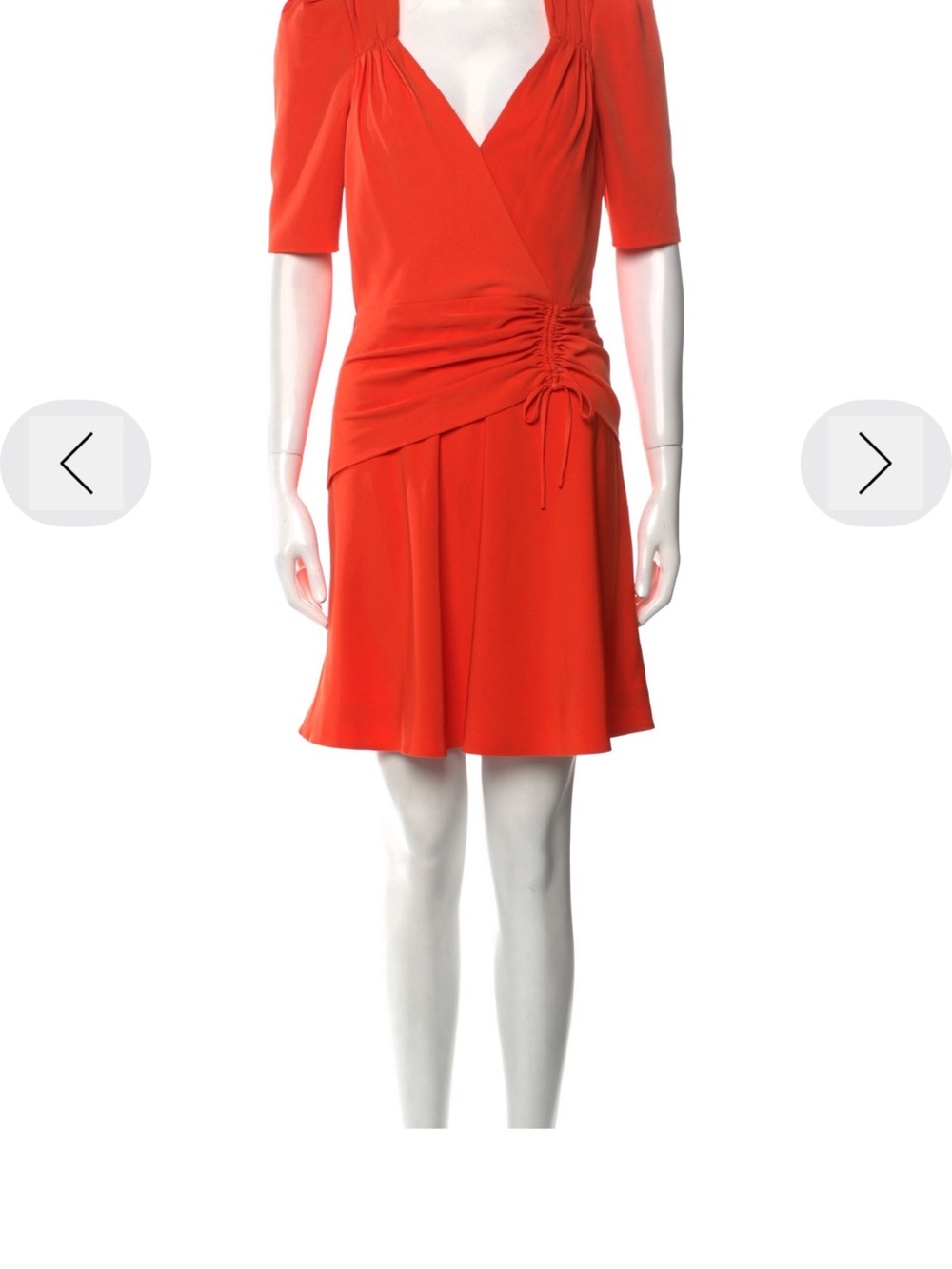 Simkhai Orange Wrap-Style Short Sleeve Dress